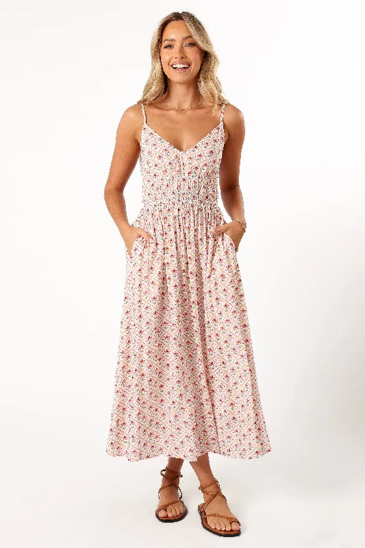 Midi dresses with polka dot prints for a playful summer outfit Phoeve Midi Dress - Floral Midi dresses with polka dot prints for a playful summer outfit Phoeve Midi Dress - Floral