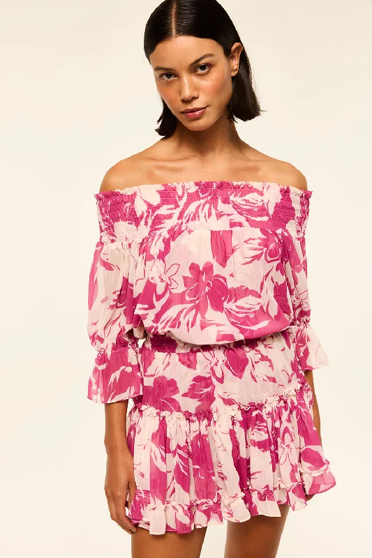 Mini dresses with cold - shoulder designs DARLA DRESS