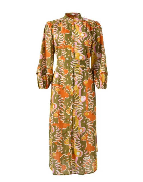  Cathy Multi Print Cotton Dress