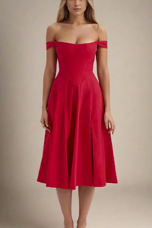  Monique Bodycon Dress - Lipstick Red