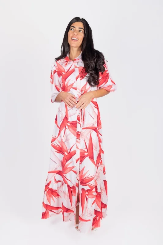  ALICE DRESS SHORT SLEEVE (RED/WHITE)