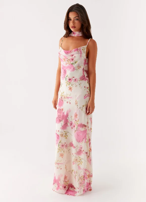  Spencer Maxi Dress - Ivory Floral Print