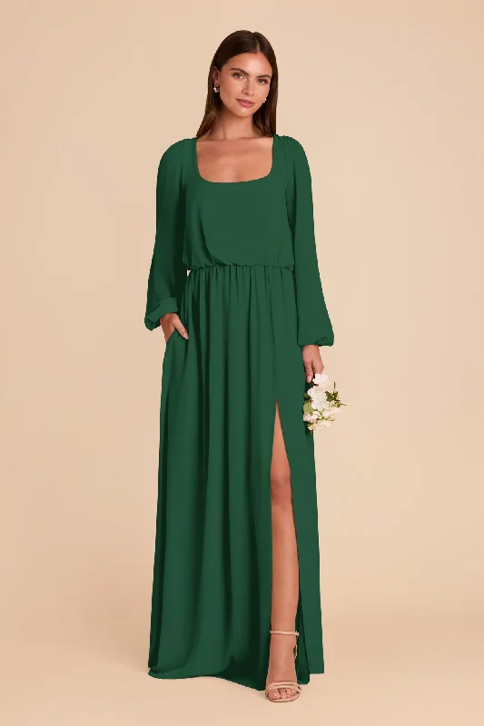 Maternity dress for a baby's first visit to the nature reserve Eloise Chiffon Dress - Forest Green Maternity dress for a baby's first visit to the nature reserve Eloise Chiffon Dress - Forest Green