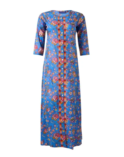 Everyday Dress with Organic Cotton for Eco - conscious Consumers Blair Multi Floral Print Cotton Dress Everyday Dress with Organic Cotton for Eco - conscious Consumers Blair Multi Floral Print Cotton Dress