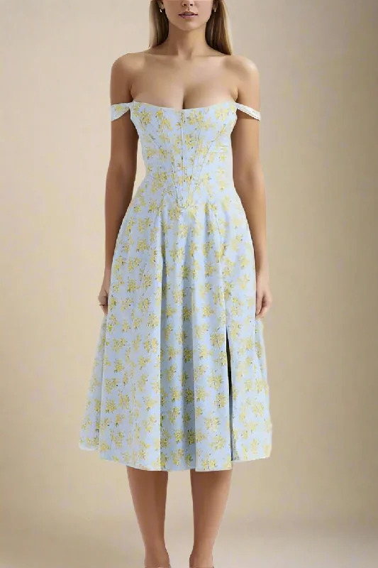  Monique Bodycon Dress - Sky Blue