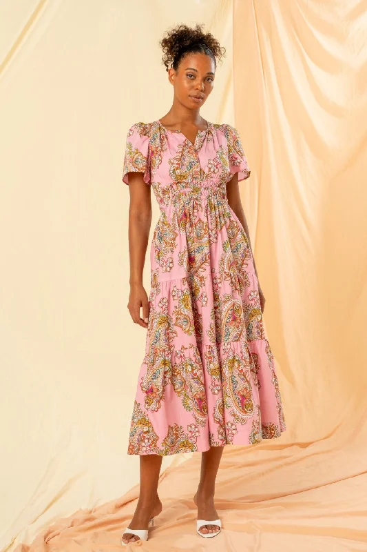 Midi dresses with cold - shoulder cutouts for a trendy style Sally Midi Dress