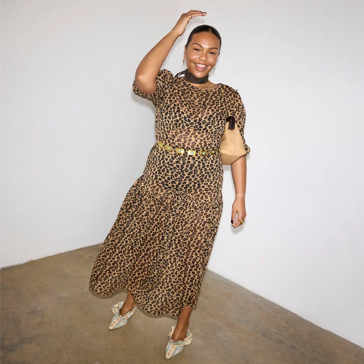 Midi dresses with halter necks for a stylish and comfortable option Leopard Lucia Dress Midi dresses with halter necks for a stylish and comfortable option Leopard Lucia Dress