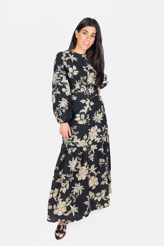  JOSEPHINE DRESS (BLACK/BEIGE)