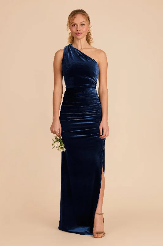 Maternity dress for work in a professional style Claudia Velvet Dress - Sapphire Blue Maternity dress for work in a professional style Claudia Velvet Dress - Sapphire Blue