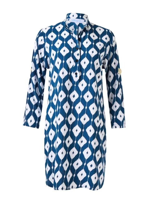 Everyday Dress with Quick - dry Fabric for Water - related Fun Day Tripper Navy Print Dress Everyday Dress with Quick - dry Fabric for Water - related Fun Day Tripper Navy Print Dress