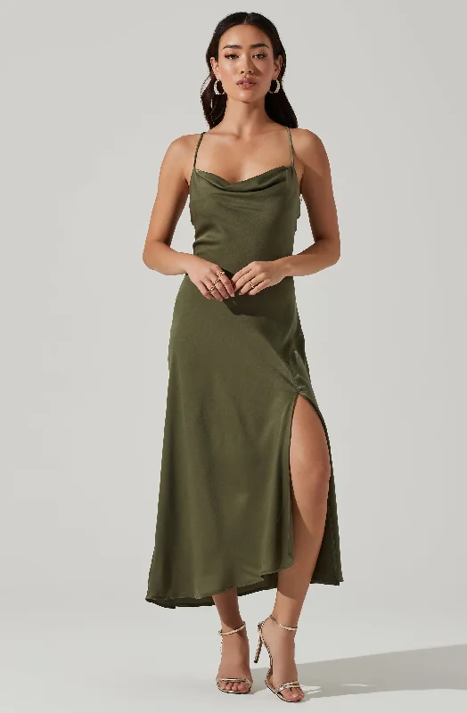 Midi dresses with satin - finish fabrics for a luxurious feel Gaia Midi Dress