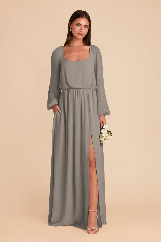 Maternity cocktail dress with sequin embellishments Eloise Chiffon Dress - Silver
