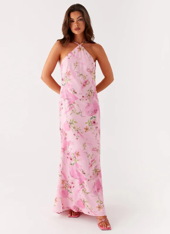  Pascal Maxi Dress - Pink Floral Print