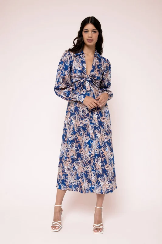 Velvet midi dresses in jewel tones for a glamorous winter event Clara Midi Dress