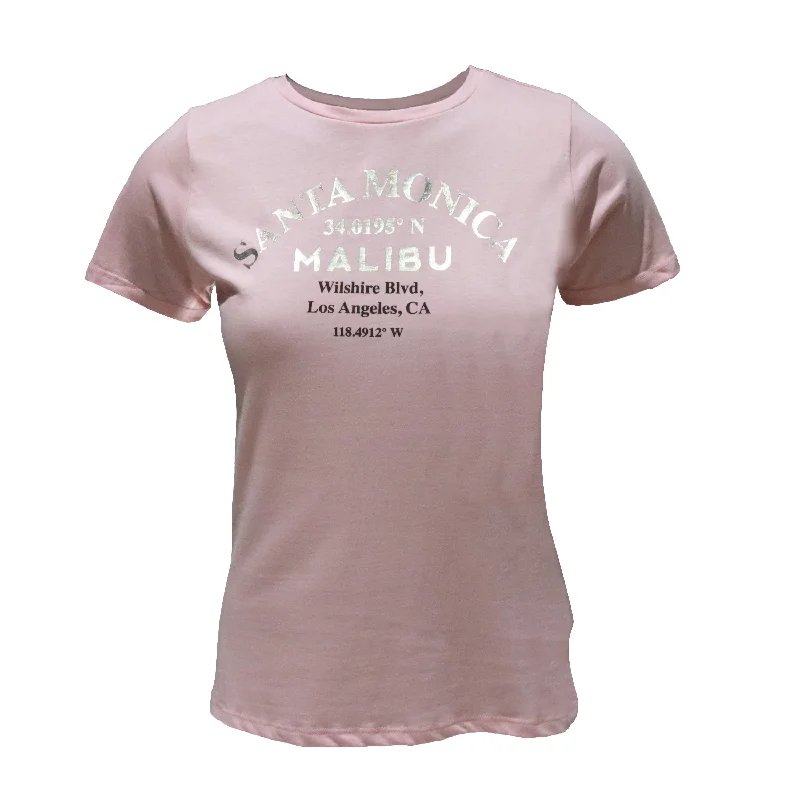 Plus Size Women's Plaid Tight Trousers in Multicolor for a Stylish and Classic LookPale Pink Printed T Shirt