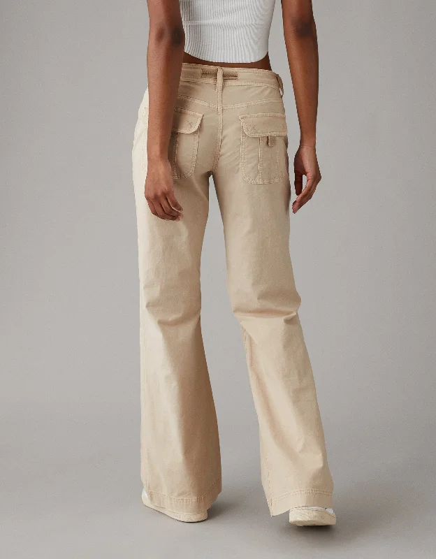 Plus Size Women's Corduroy Tight Trousers in Olive Green for a Retro and Cozy VibeAE Low-Rise Baggy Flare Pant Plus Size Women's Corduroy Tight Trousers in Olive Green for a Retro and Cozy VibeAE Low-Rise Baggy Flare Pant