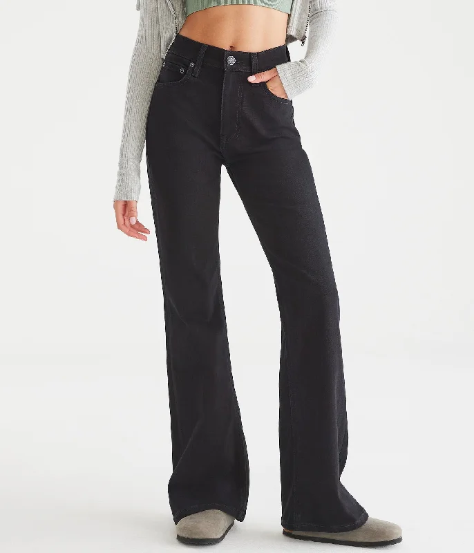 Women's Tight Trousers with Mesh Panels in Black for a Sexy and Modern AppearanceAeropostale Flare High-Rise Jean Women's Tight Trousers with Mesh Panels in Black for a Sexy and Modern AppearanceAeropostale Flare High-Rise Jean