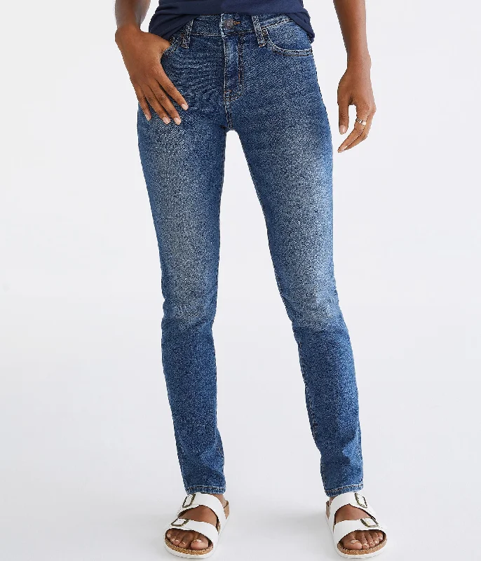 Plus Size Women's Plaid Tight Trousers in Multicolor for a Stylish and Classic LookAeropostale Women's Premium Seriously Stretchy Mid-Rise Skinny Jean