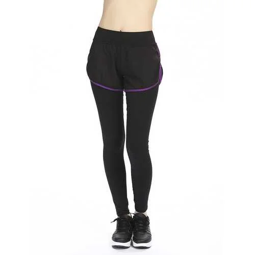 Plus Size Women's Embroidered Tight Trousers in White for a Feminine and Elegant StyleWomen Fitness Yoga Workout Leisure Elastic False Two-piece Ninth Pants Leggings Sportswear Plus Size Women's Embroidered Tight Trousers in White for a Feminine and Elegant StyleWomen Fitness Yoga Workout Leisure Elastic False Two-piece Ninth Pants Leggings Sportswear