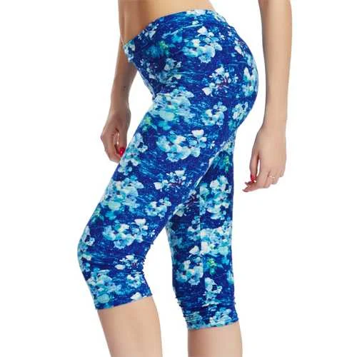 Plus Size Women's Printed Tight Trousers in Floral Patterns for a Spring - Inspired OutfitWomen Multi Pattern Printed Sports Yoga Stretch Leggings Plus Size Women's Printed Tight Trousers in Floral Patterns for a Spring - Inspired OutfitWomen Multi Pattern Printed Sports Yoga Stretch Leggings