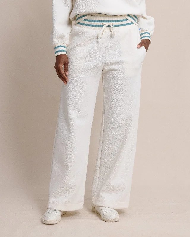 Women's High - Waisted Tight Trousers with Side Slits in Beige for a Trendy LookCosette Luxe Lounge Wide Leg Pant Women's High - Waisted Tight Trousers with Side Slits in Beige for a Trendy LookCosette Luxe Lounge Wide Leg Pant