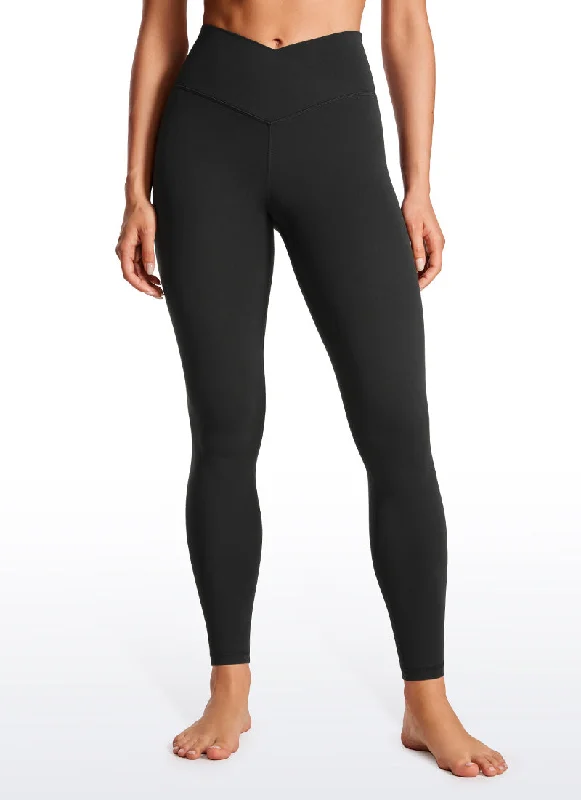 Plus Size Women's Embroidered Tight Trousers in White for a Feminine and Elegant StyleButterluxe Yoga Leggings 28''- V Cross Waist Plus Size Women's Embroidered Tight Trousers in White for a Feminine and Elegant StyleButterluxe Yoga Leggings 28''- V Cross Waist