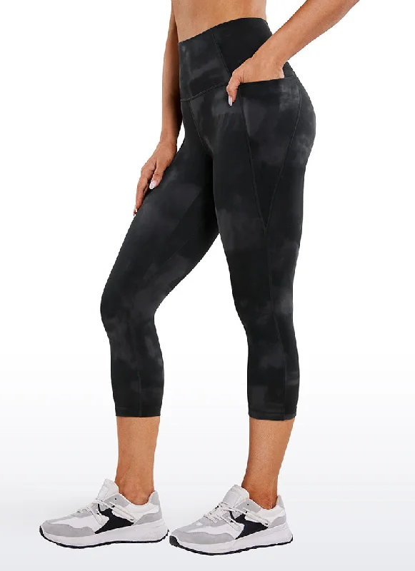Women's High - Waisted Tight Trousers with Side Slits in Beige for a Trendy LookButterluxe Capri with Pockets 21'' Women's High - Waisted Tight Trousers with Side Slits in Beige for a Trendy LookButterluxe Capri with Pockets 21''