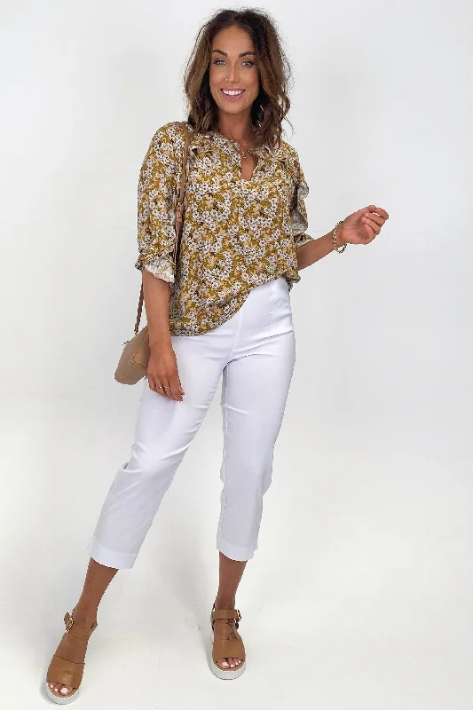 Women's Faux Leather Tight Trousers with Studded Details in Brown for an Edgy StyleThreadz Basic Pant White Women's Faux Leather Tight Trousers with Studded Details in Brown for an Edgy StyleThreadz Basic Pant White