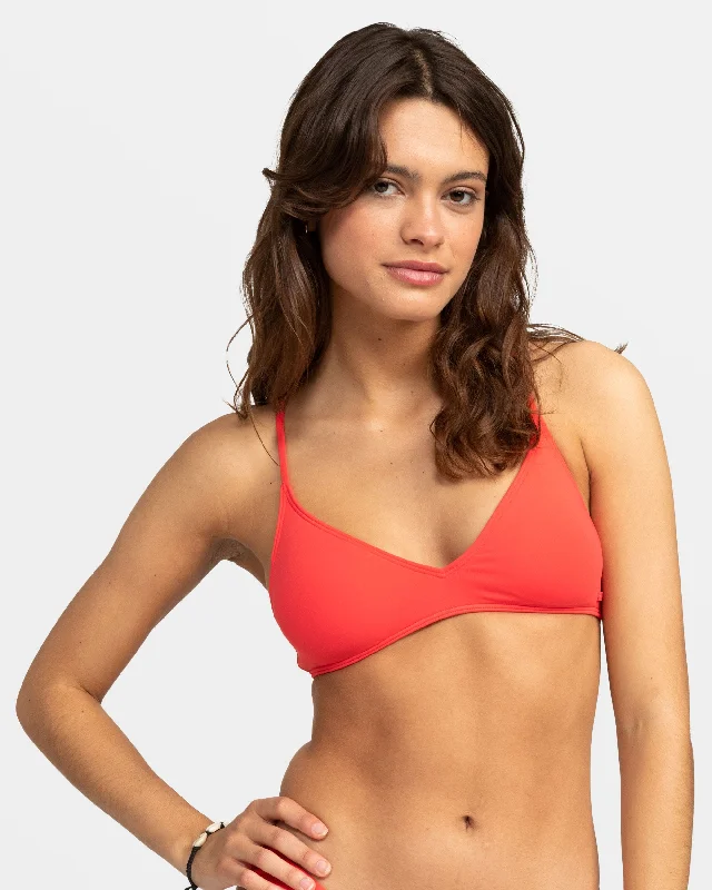 wireless women bikini briefs for a soft feelBeach Classics Athletic Triangle Bikini Top - Hibiscus