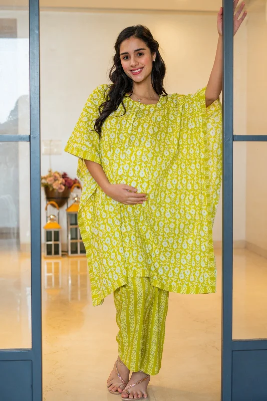eco - friendly material women nursing braBeautiful Lime Green Maternity & Nursing Kaftan Coord Set (100% Cotton) (2 pc) eco - friendly material women nursing braBeautiful Lime Green Maternity & Nursing Kaftan Coord Set (100% Cotton) (2 pc)