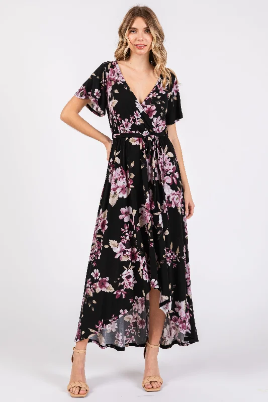 best - selling women nursing braBlack Floral Print Wrap Front V-Neck Hi-Low Midi Dress best - selling women nursing braBlack Floral Print Wrap Front V-Neck Hi-Low Midi Dress