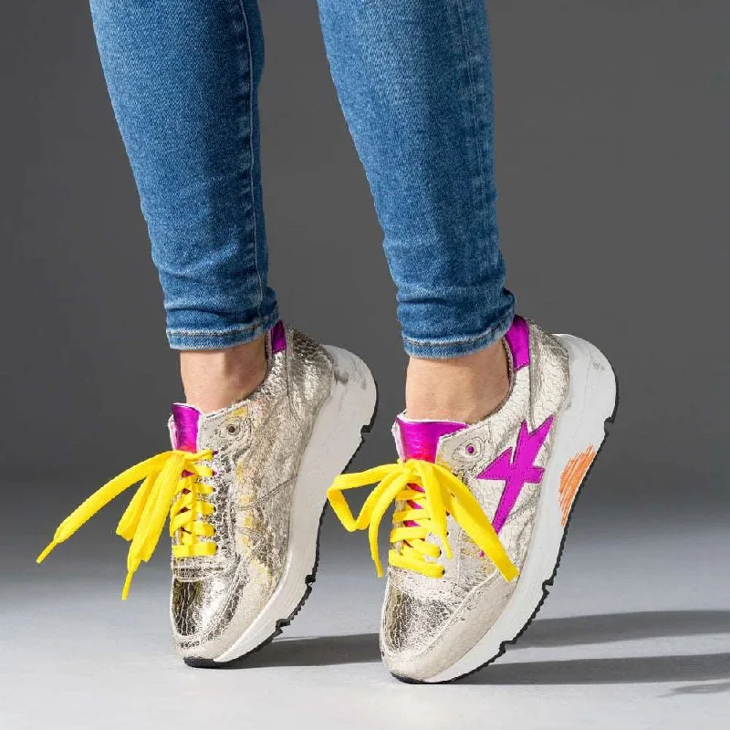 stretchy women bikini briefs for all - day comfortCynthia Richard Women's Lightning Strikes Treasure Leather Sneakers - Gold Multi