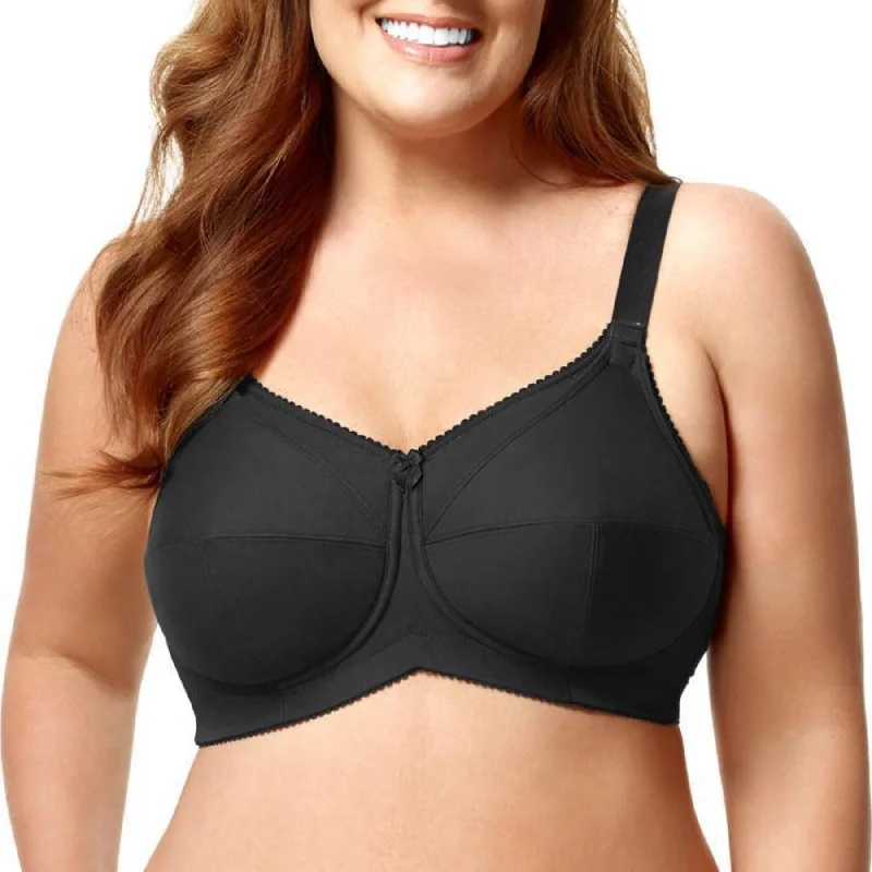 padded moisture wicking women nursing braCotton Soft Cup Nursing Bra 1613 - Black