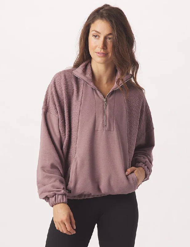 petite women bikini briefs for a flattering fitGlyder Women's Complex Quarter Zip Pullover Jacket - Lavender Bark Brown petite women bikini briefs for a flattering fitGlyder Women's Complex Quarter Zip Pullover Jacket - Lavender Bark Brown