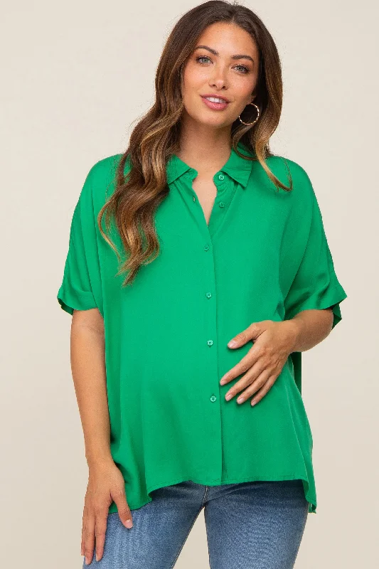 anti - bacteria odor resistant women nursing braGreen Button Up Dolman Short Sleeve Maternity Top anti - bacteria odor resistant women nursing braGreen Button Up Dolman Short Sleeve Maternity Top