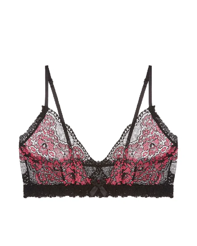 backless women lingerie for a sexy silhouetteBright Rose Petal Bralette