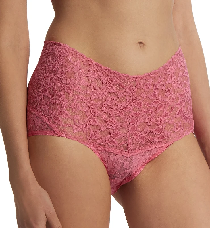 moisture wicking women bikini briefs for drynessHanky Panky Retro Lace V-kini (9K2124) - Guava Pink