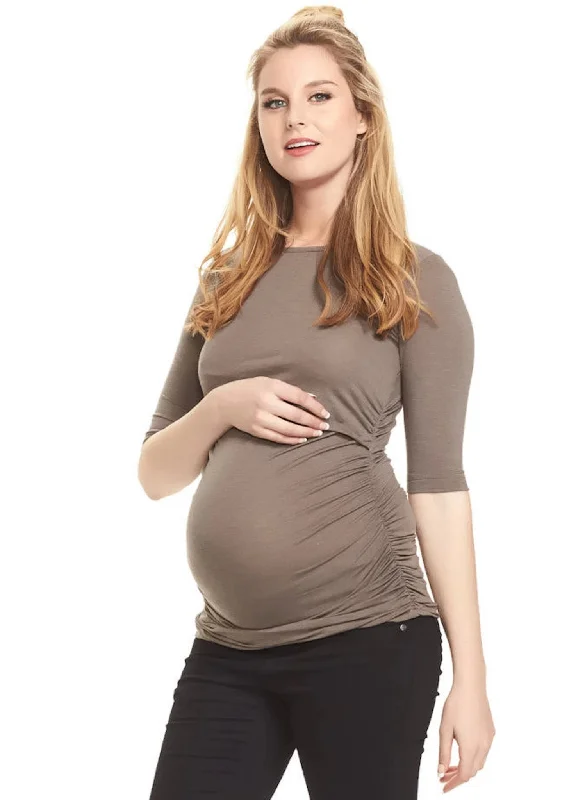 anti - bacteria women nursing braHonor 3/4 Sleeve Maternity & Nursing Top - Khaki