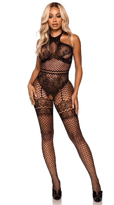 bondage inspired women lingerie for a kinky appealIllusion Fishnet and Lace Bodystocking bondage inspired women lingerie for a kinky appealIllusion Fishnet and Lace Bodystocking