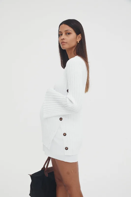 nursing bra for first - time momsLuxe L/S Button Knit