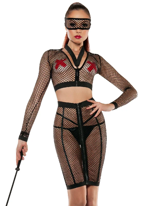 seamless women lingerie for a smooth appearanceMadeline Fishnet Lingerie Set