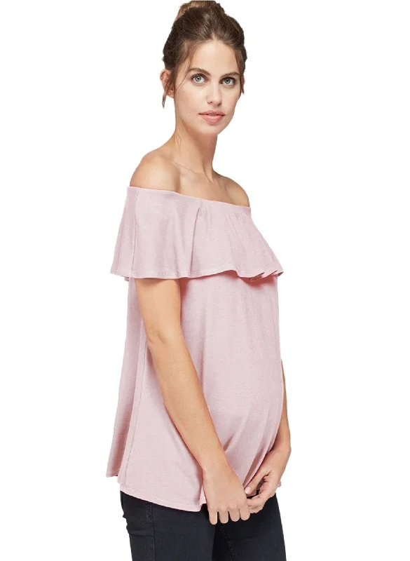 anti - bacteria odor resistant women nursing braMari Maternity Top - Cloud Pink