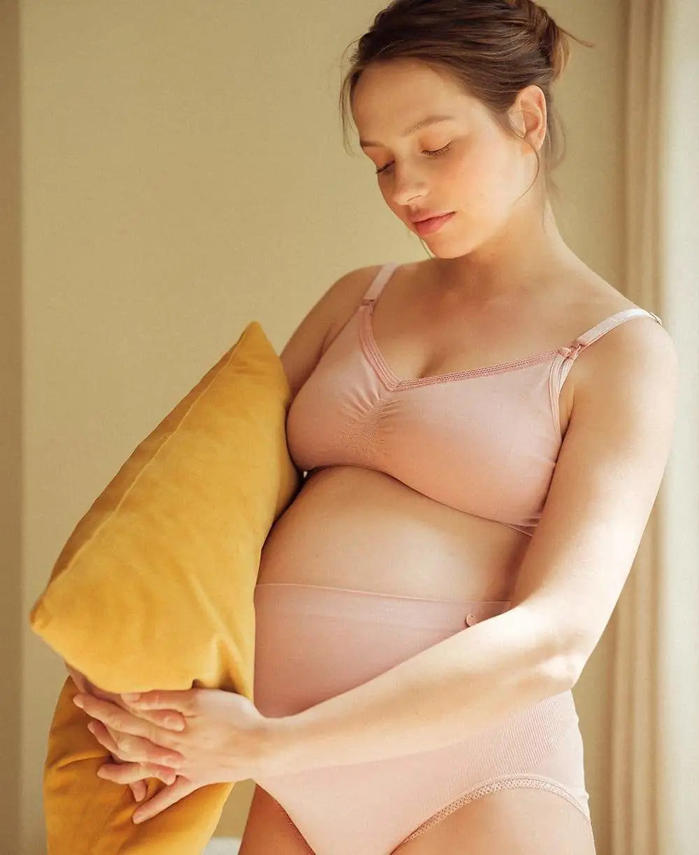 Maternity and nursing seamless bra Organic pink