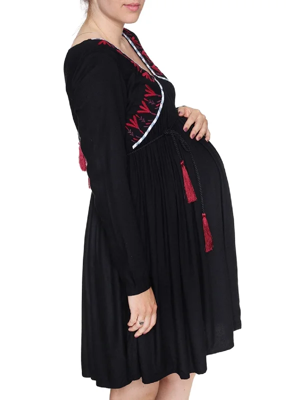 plus size seamless women nursing braMaternity & Nursing Embroidered Dress - Black/Bordeaux plus size seamless women nursing braMaternity & Nursing Embroidered Dress - Black/Bordeaux