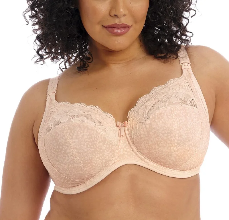 adjustable strap women nursing braMolly Underwire Nursing Bra In Cameo Rose - Elomi