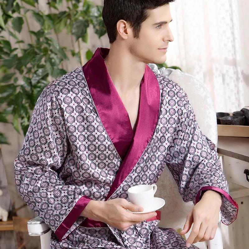 ruffled women lingerie for a feminine and charming aestheticRed Men Satin Bath Kimono ruffled women lingerie for a feminine and charming aestheticRed Men Satin Bath Kimono
