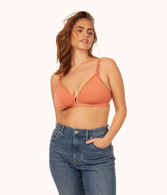 quick dry women nursing braThe Busty Maternity Bralette: Terracotta