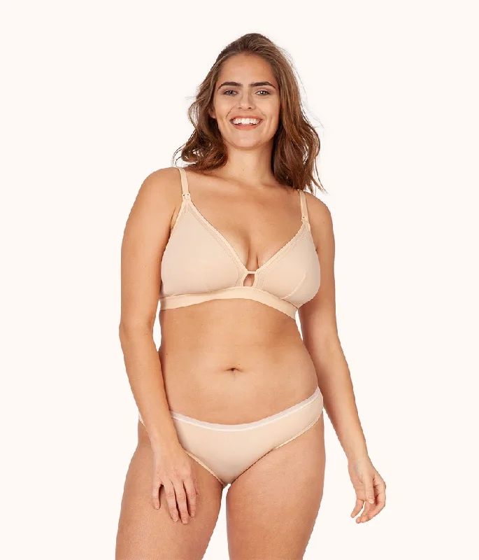 new mom's first women nursing braThe Busty Maternity Bralette: Toasted Almond