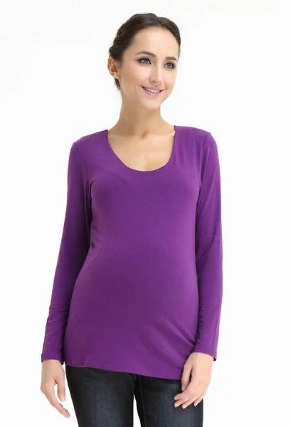 Vera V-Neck Nursing Nursing Top Purple