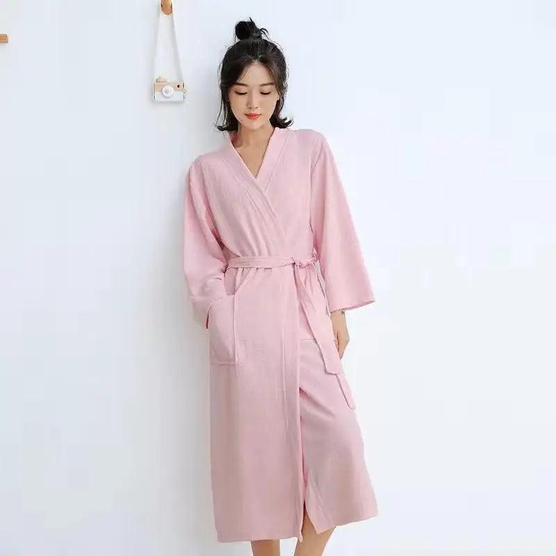 swimwear inspired women lingerie for a beachy vibeWomen Pink Kimono Bath Gown